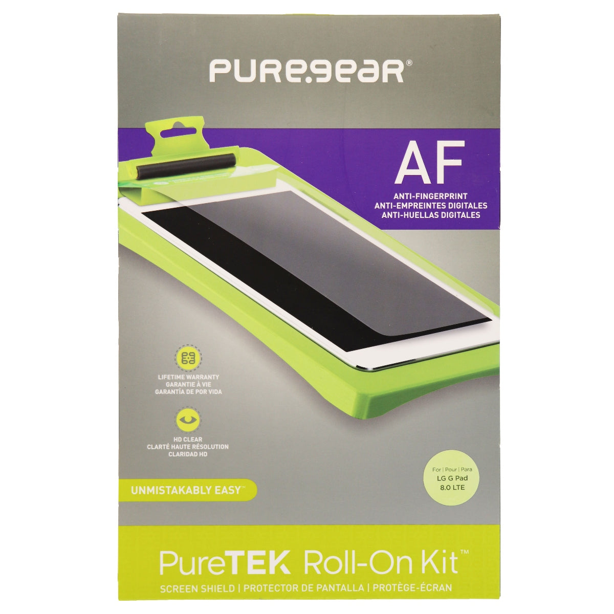 PureGear AF Screen Protector Roll On Kit for LG G Pad 8.0 - Clear ...