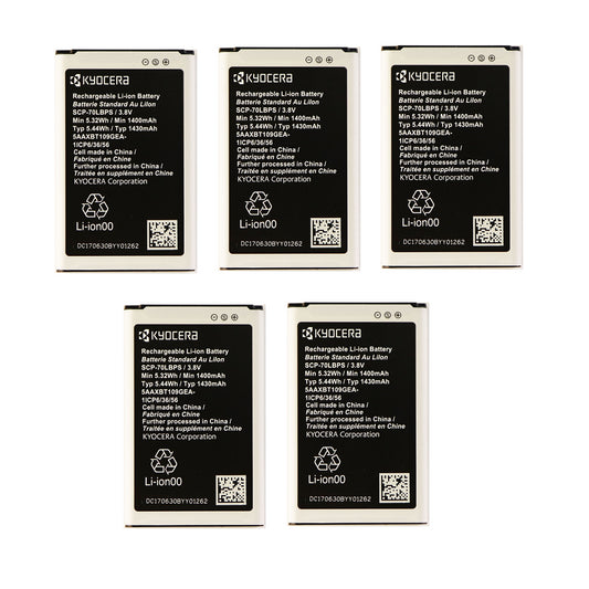KIT 5x Kyocera SCP-70LBPS 1400 mAh Replacement Battery for Cadence LTE S2720 Cell Phone - Batteries Kyocera    - Simple Cell Bulk Wholesale Pricing - USA Seller