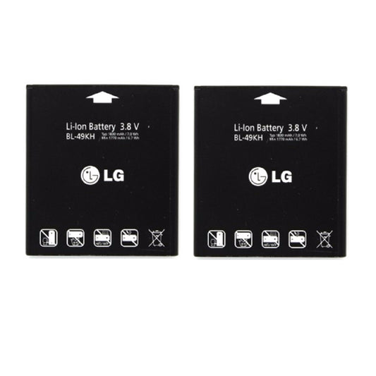 KIT 2x LG BL-49KH 1830 mAh Replacement Battery for LG Optimus Cell Phone - Batteries LG    - Simple Cell Bulk Wholesale Pricing - USA Seller