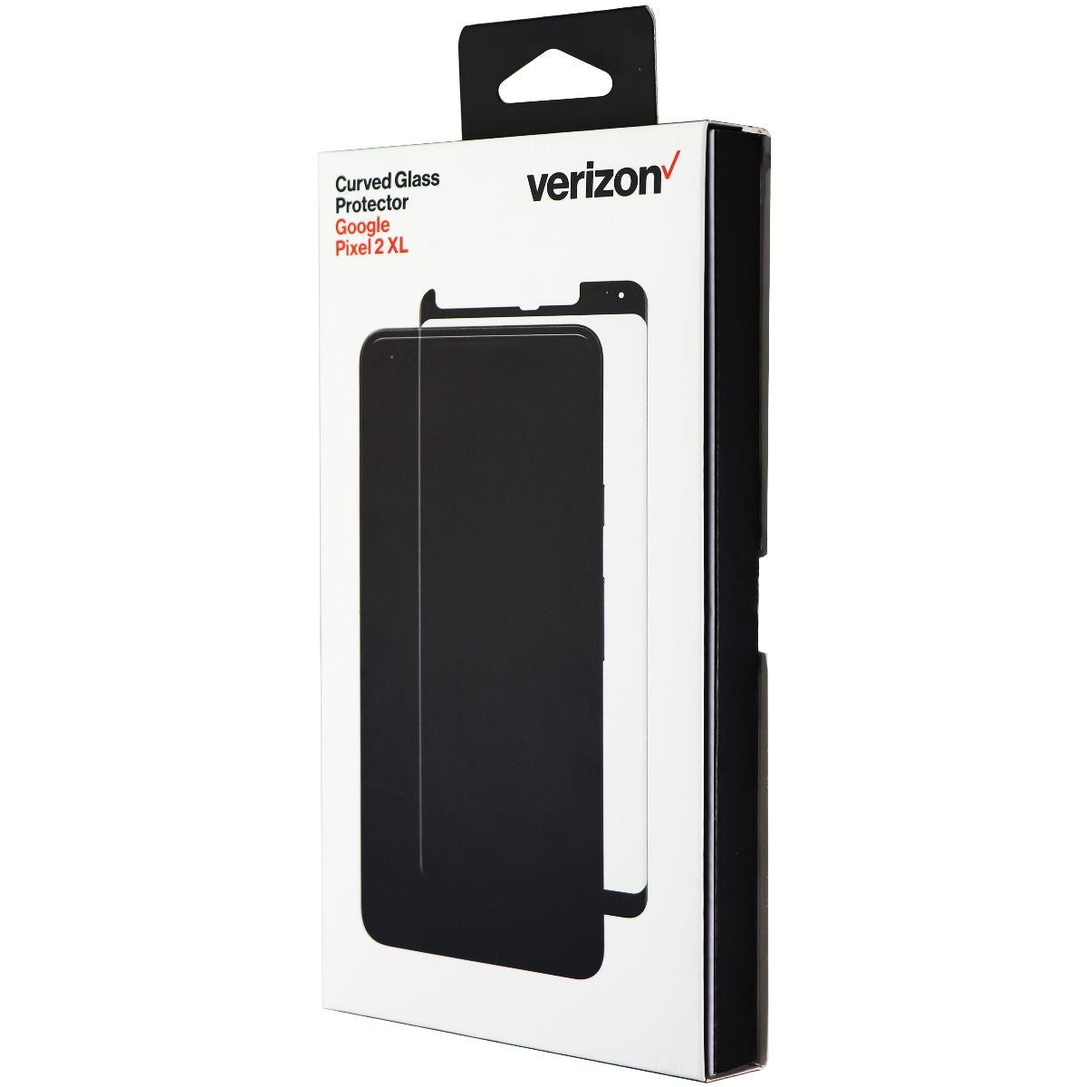 Verizon Curved Glass Screen Protector for Google Pixel 2 XL - Clear/Black Edges Cell Phone - Screen Protectors Verizon    - Simple Cell Bulk Wholesale Pricing - USA Seller