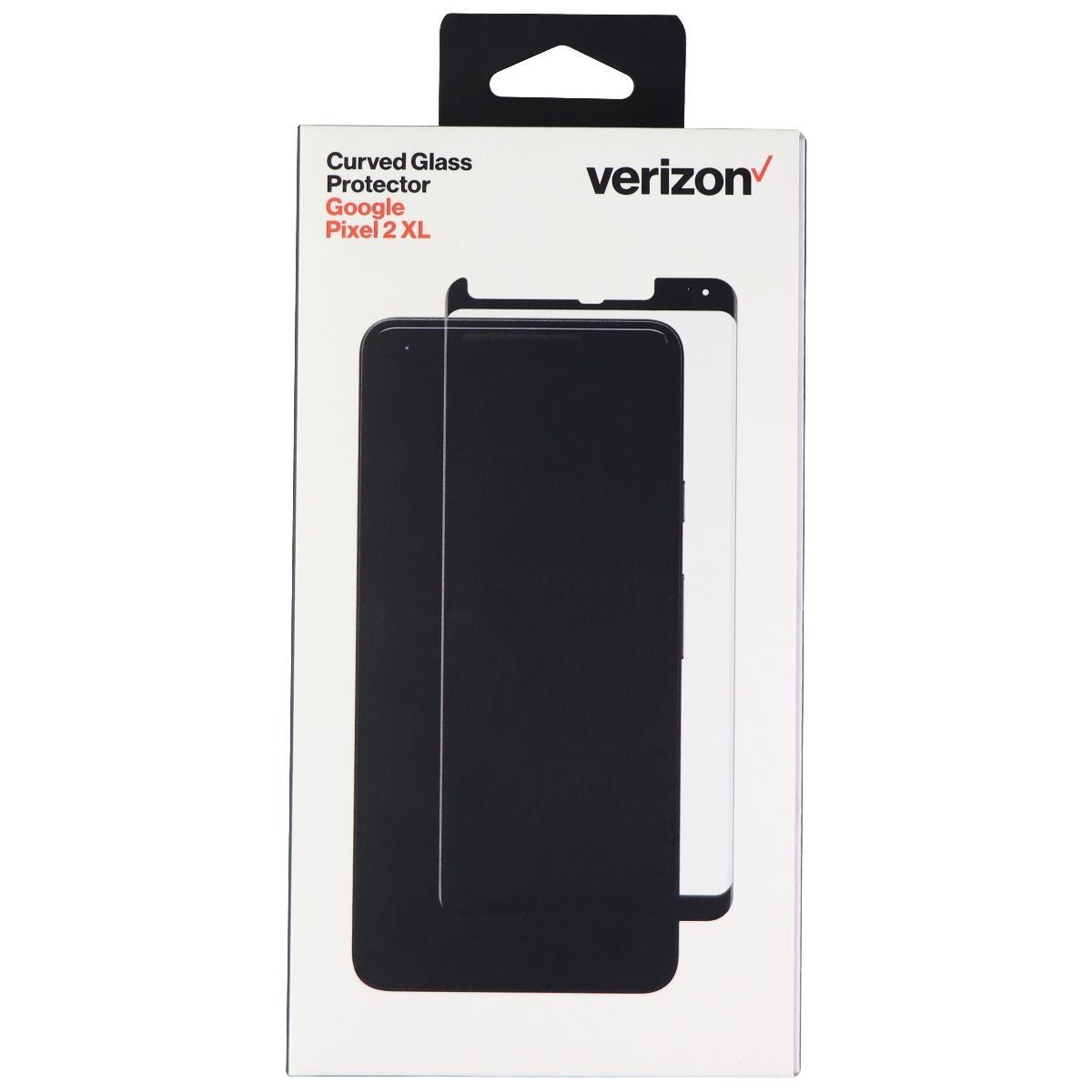 Verizon Curved Glass Screen Protector for Google Pixel 2 XL - Clear/Black Edges Cell Phone - Screen Protectors Verizon    - Simple Cell Bulk Wholesale Pricing - USA Seller