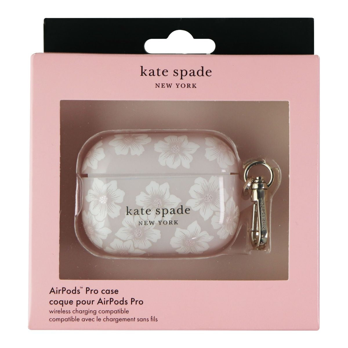 Kate Spade Protective Case for Apple AirPods Pro - Hollyhock Cream/White Flowers iPod, Audio Player Accessories - Cases, Covers & Skins Kate Spade    - Simple Cell Bulk Wholesale Pricing - USA Seller