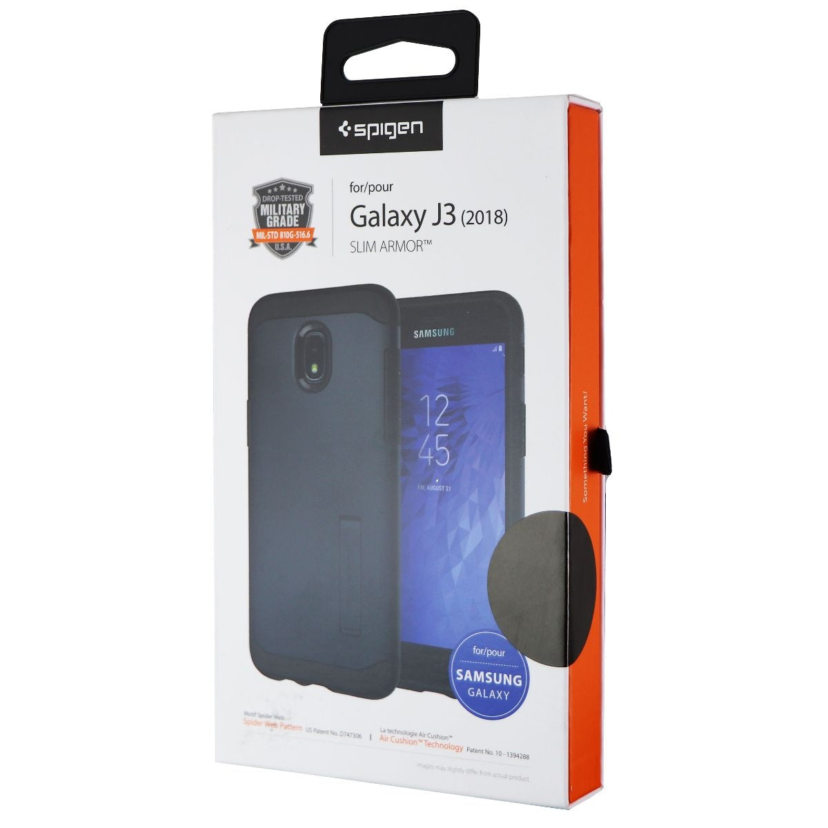 Spigen Slim Armor Series Dual Layer Case for Galaxy J3 (2018) - Metal Slate Cell Phone - Cases, Covers & Skins Spigen    - Simple Cell Bulk Wholesale Pricing - USA Seller