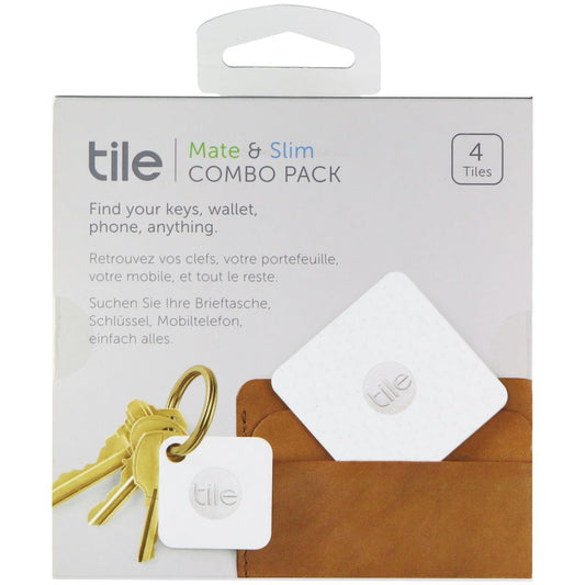 Tile Mate & Slim Combo Pack (4 Tiles) App Tracking Keychain (RT-07004-EU) Cell Phone - Other Accessories Tile    - Simple Cell Bulk Wholesale Pricing - USA Seller