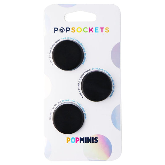PopSockets PopMinis Grip Holder for Phones and Tablets - Black (Pack of 3) Cell Phone - Mounts & Holders PopSockets    - Simple Cell Bulk Wholesale Pricing - USA Seller