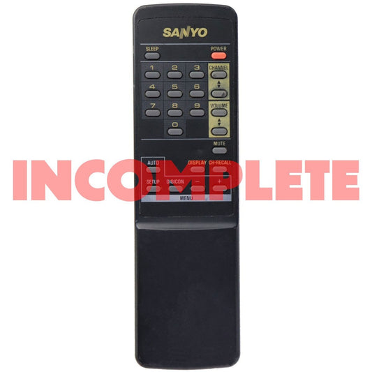 Sanyo Remote Control for Select TVs - Black TV, Video & Audio Accessories - Remote Controls Sanyo    - Simple Cell Bulk Wholesale Pricing - USA Seller