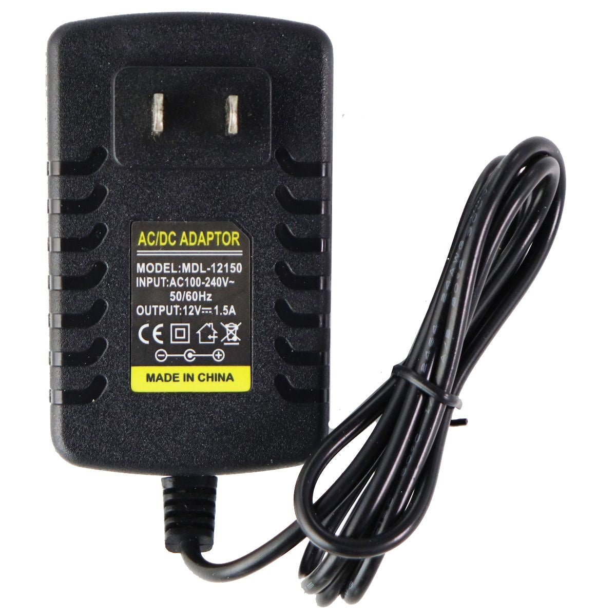 AC/DC Adaptor Power supply Wall Charger - Black (MDL-12150) Cell Phone - Chargers & Cradles Unbranded    - Simple Cell Bulk Wholesale Pricing - USA Seller