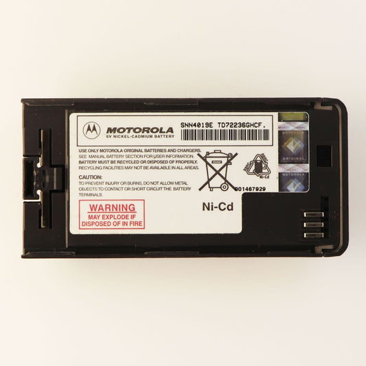 Motorola Nickel-Cadmium Rechargeable OEM Battery (SNN4019E) 6V Cell Phone - Batteries Motorola    - Simple Cell Bulk Wholesale Pricing - USA Seller
