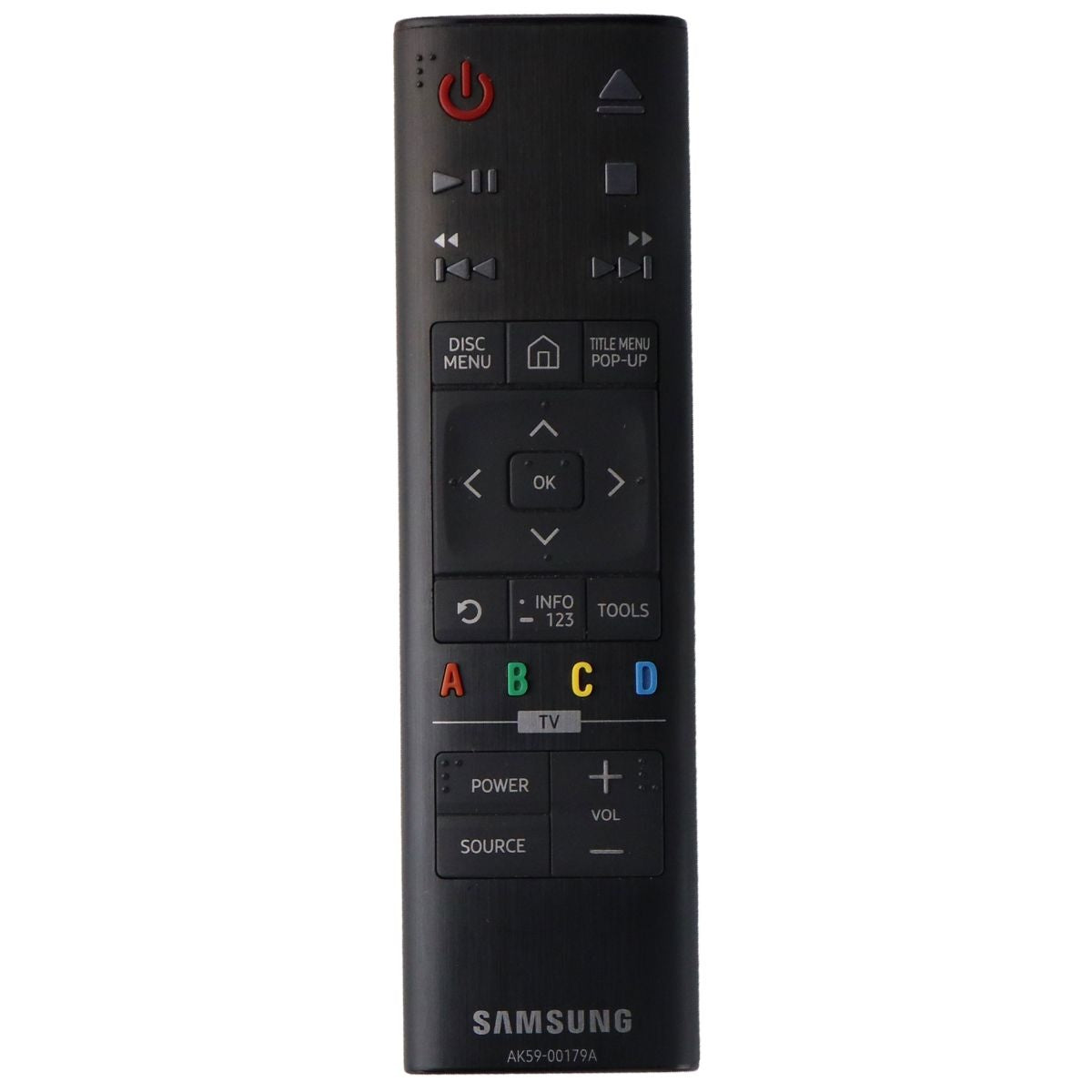 Samsung Remote Control (AK59-00179A) for Select Samsung Blu-Ray Players - Black TV, Video & Audio Accessories - Remote Controls Samsung    - Simple Cell Bulk Wholesale Pricing - USA Seller