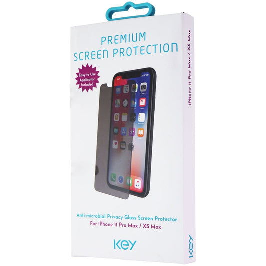Key Privacy Glass Screen Protector for iPhone 11 Pro Max / XS Max Cell Phone - Screen Protectors Key    - Simple Cell Bulk Wholesale Pricing - USA Seller