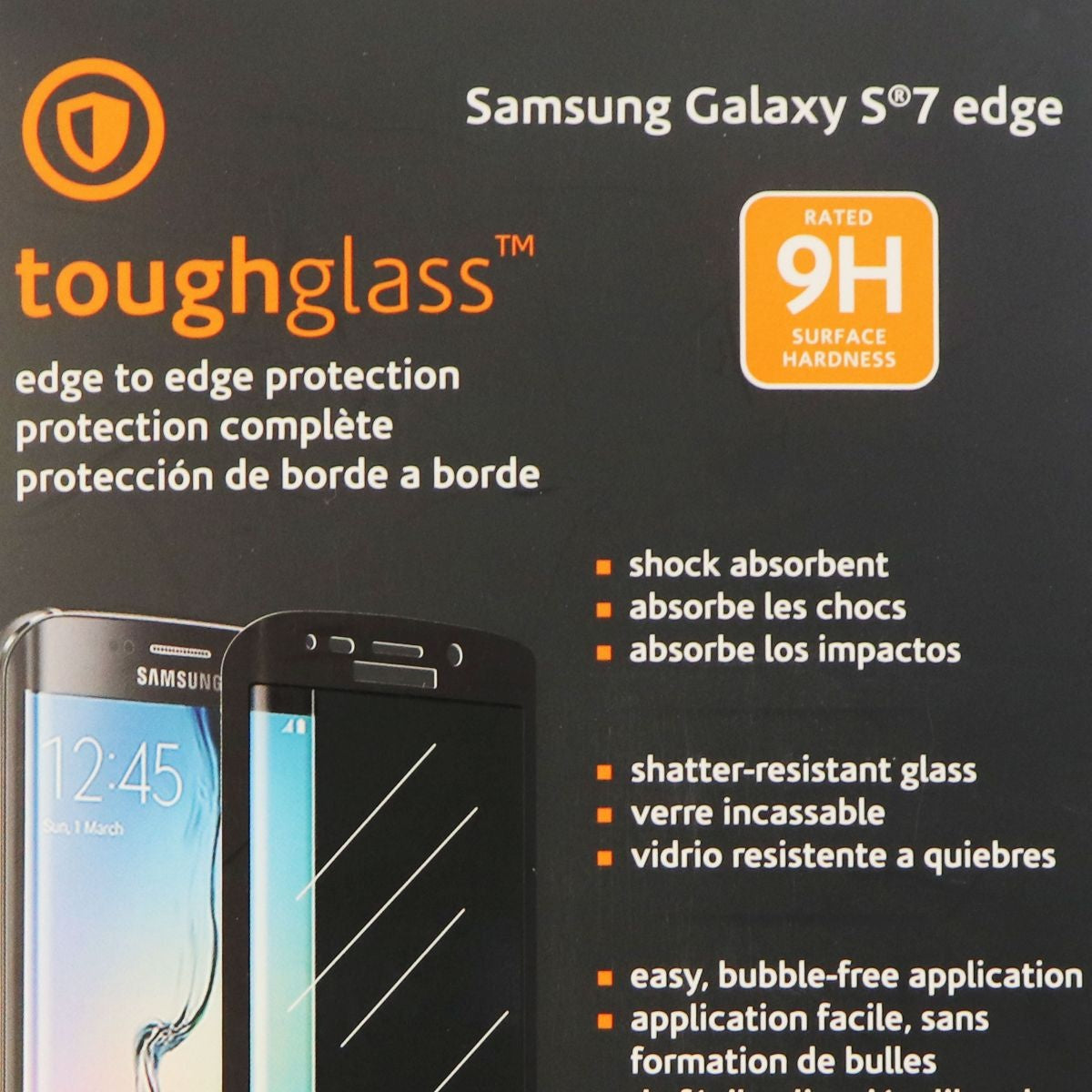 Ventev ToughGlass Series 9H Tempered Glass for Samsung Galaxy S7 Edge - Clear Cell Phone - Screen Protectors Ventev    - Simple Cell Bulk Wholesale Pricing - USA Seller