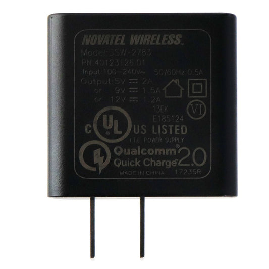 Novatel QualComm QC 2.0 Wall Charger Single USB Adapter - Black (SSW-2783) Cell Phone - Chargers & Cradles Novatel Wireless    - Simple Cell Bulk Wholesale Pricing - USA Seller