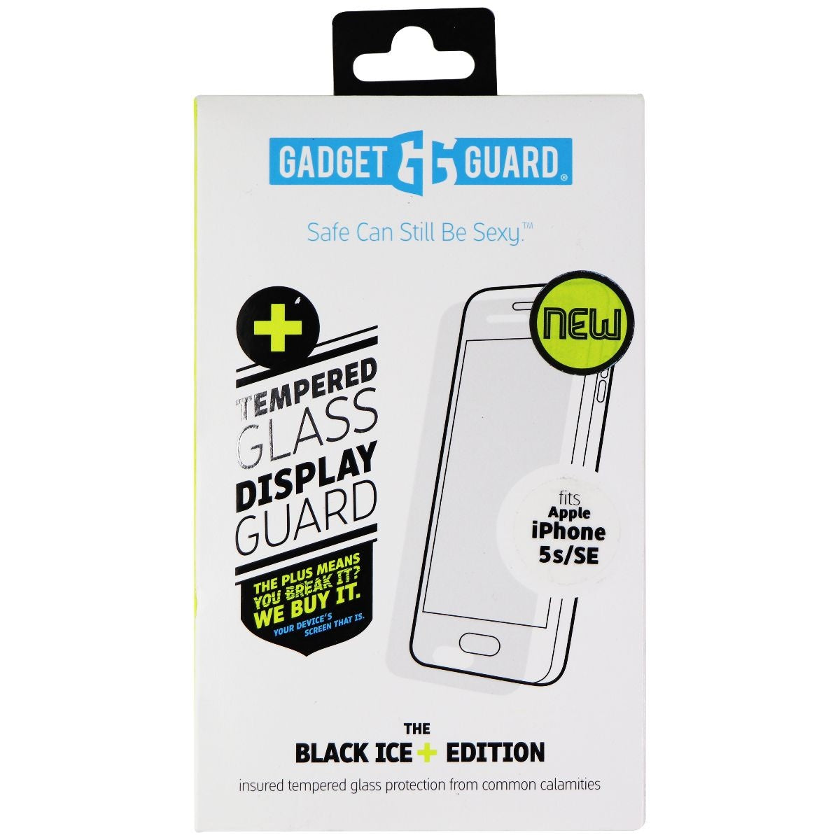 Gadget Guard (Black Ice+) Tempered Glass for Apple iPhone 5s / 5 / 5 SE (1st) Cell Phone - Screen Protectors Gadget Guard    - Simple Cell Bulk Wholesale Pricing - USA Seller