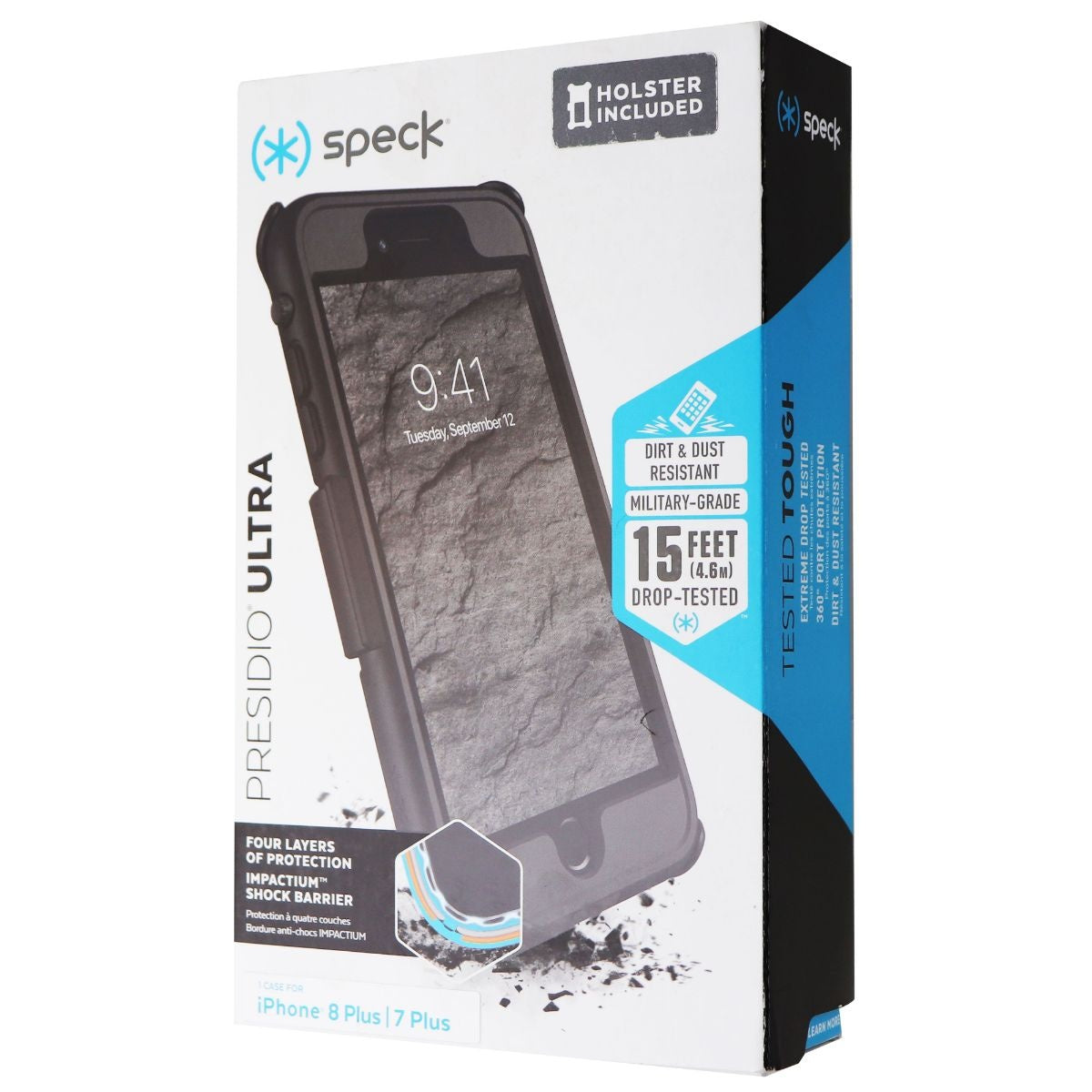 Speck Products Presidio Ultra Case for iPhone 8 Plus / 7 Plus - Black Cell Phone - Cases, Covers & Skins Speck    - Simple Cell Bulk Wholesale Pricing - USA Seller