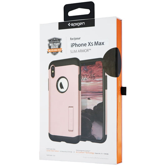 Spigen Slim Armor Case With Kickstand for iPhone Xs Max - Rose Gold Cell Phone - Cases, Covers & Skins Spigen    - Simple Cell Bulk Wholesale Pricing - USA Seller