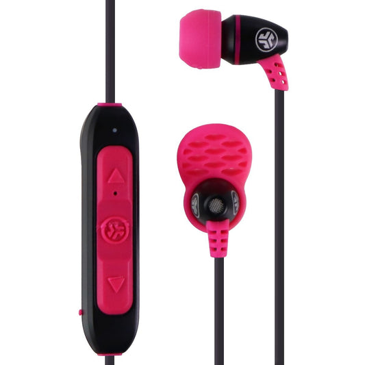 JLab Audio Metal Bluetooth Wireless Rugged Earbuds - Black / Pink Parts & Accessories - Headsets & Earpieces JLAB    - Simple Cell Bulk Wholesale Pricing - USA Seller