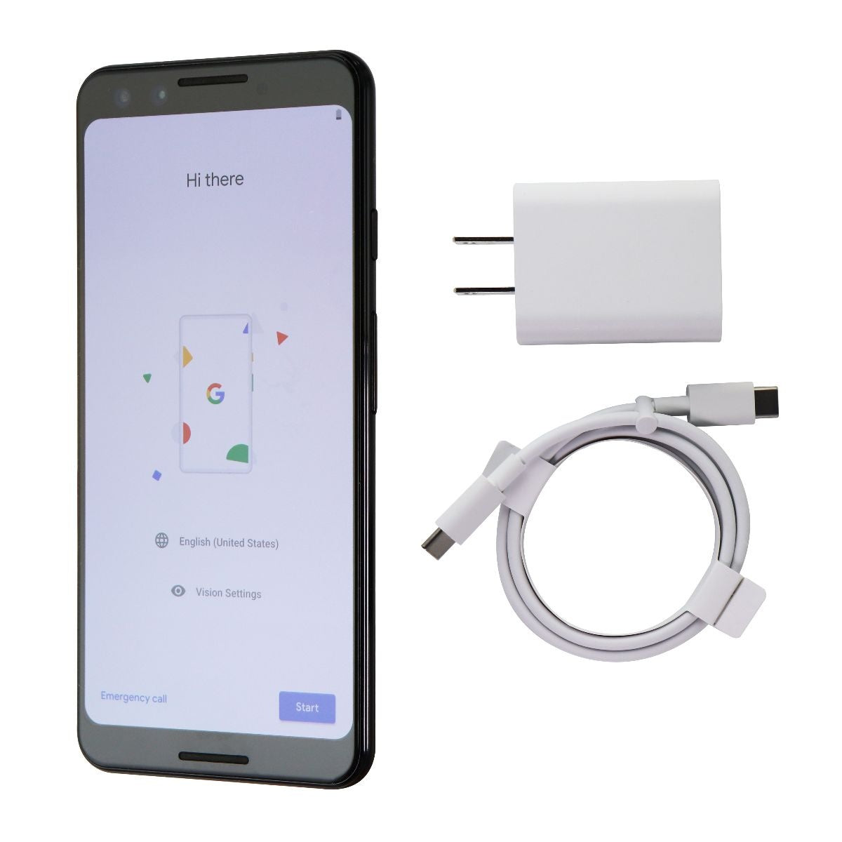 Google Pixel 3 (5.5-inch) Smartphone (G013A) Unlocked - 64GB / Just Black Cell Phones & Smartphones Google    - Simple Cell Bulk Wholesale Pricing - USA Seller