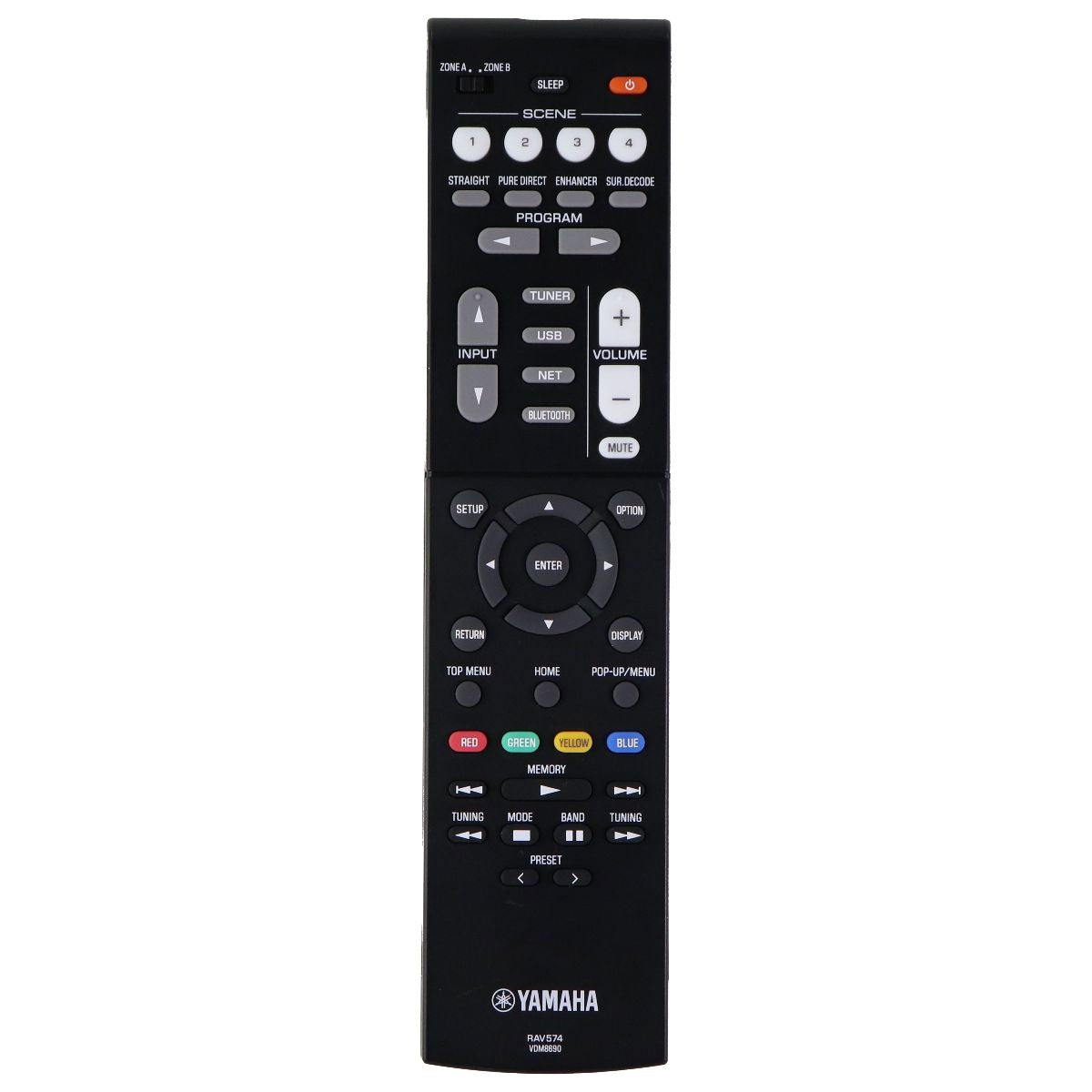 Yamaha Remote Control (RAV574 / VDM8690) for the Yamaha RX-V4A (2020) - Black TV, Video & Audio Accessories - Remote Controls Yamaha    - Simple Cell Bulk Wholesale Pricing - USA Seller