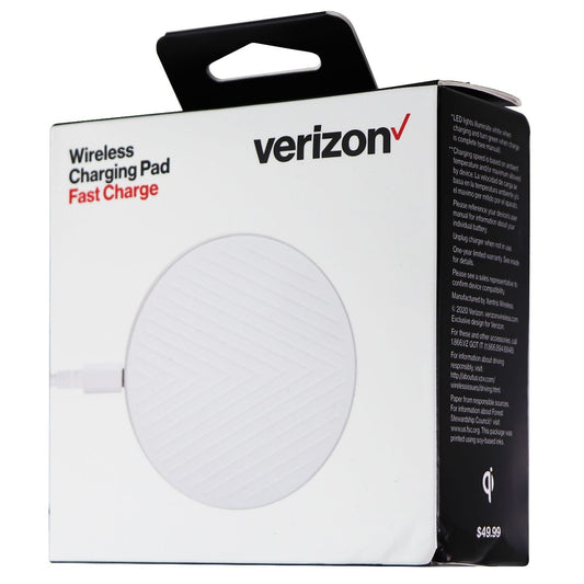 Verizon Wireless Qi Fast Charge Charging Pad for Smartphones - White Cell Phone - Chargers & Cradles Verizon    - Simple Cell Bulk Wholesale Pricing - USA Seller