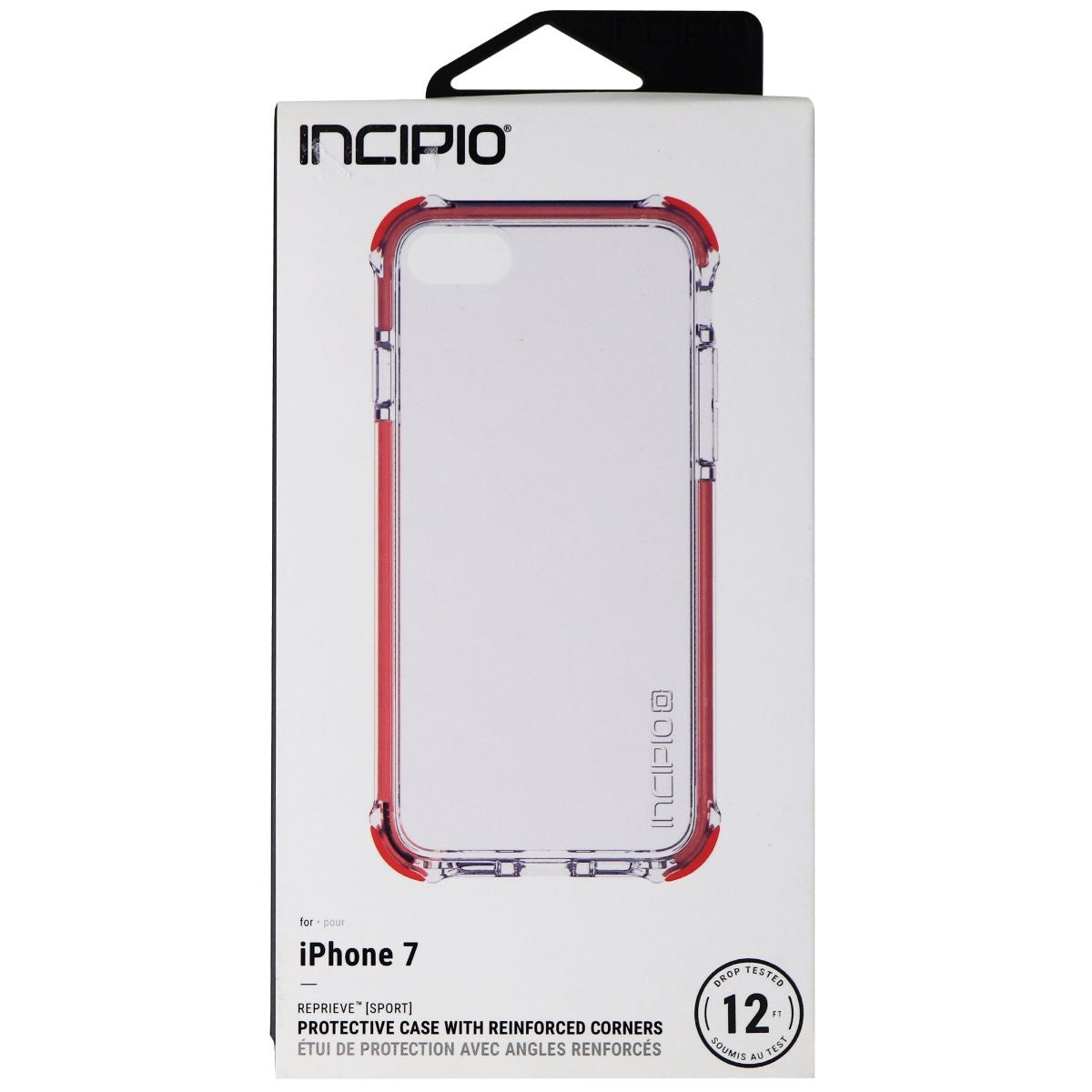 Incipio Reprieve Sport Series Case for Apple iPhone 8 / 7 - Clear / Coral Cell Phone - Cases, Covers & Skins Incipio    - Simple Cell Bulk Wholesale Pricing - USA Seller