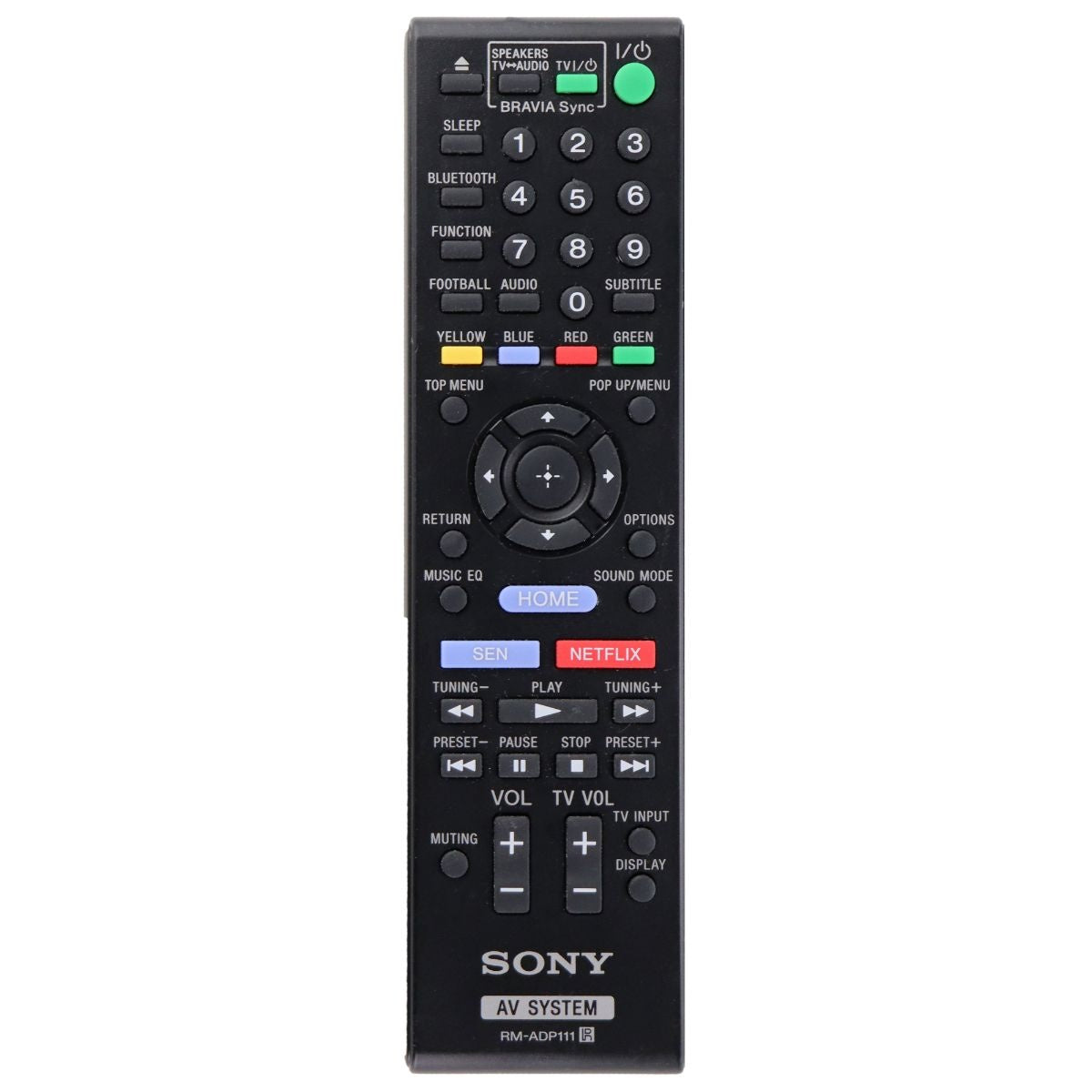 Sony Remote (RM-ADP111) for Select Sony Blu-Ray Home Theater Systems - Black TV, Video & Audio Accessories - Remote Controls Sony    - Simple Cell Bulk Wholesale Pricing - USA Seller