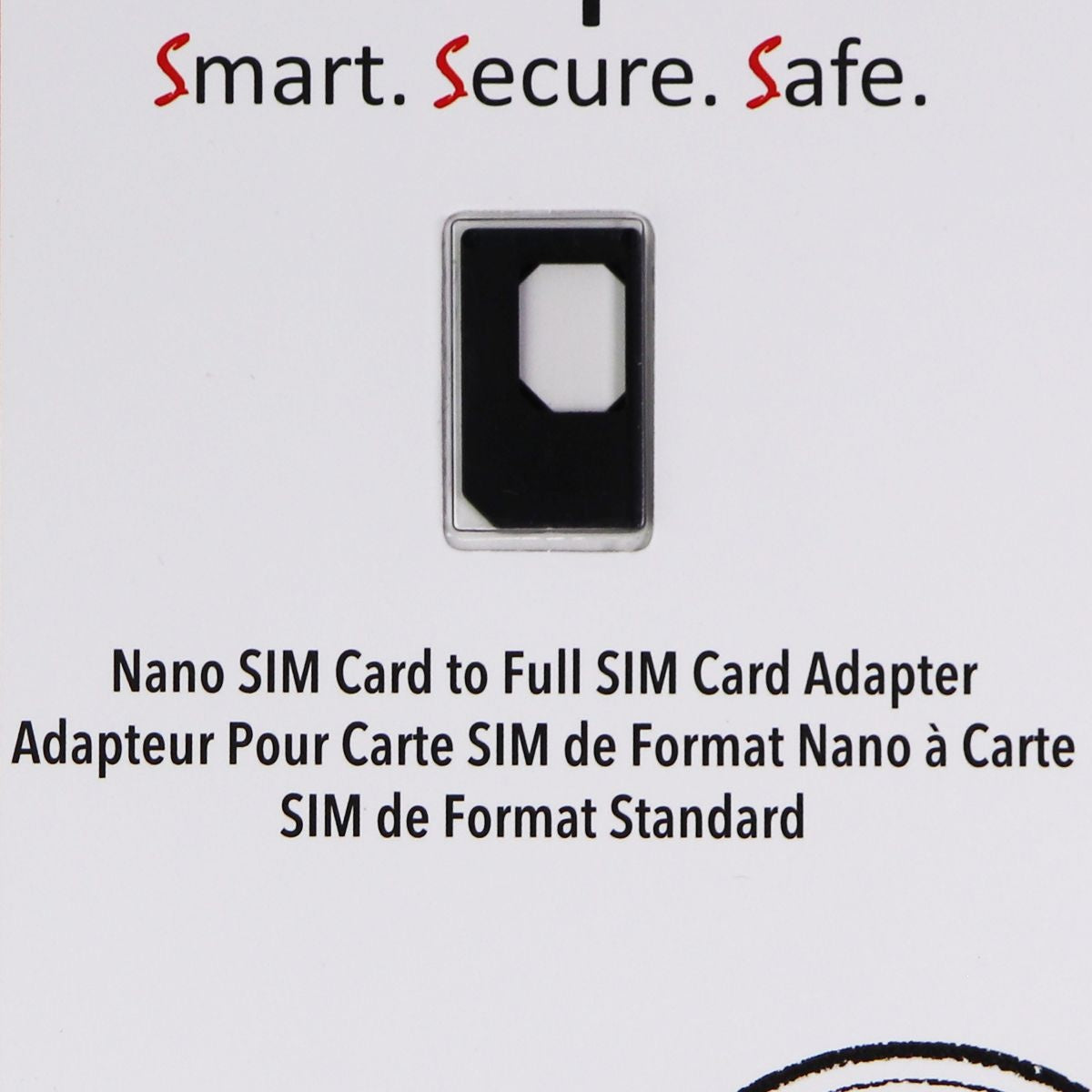 Sadapter Nano SIM to Full SIM Card Adapter (SADAPTER4FFTO2FFBLK) - Gray Cell Phone - Replacement Parts & Tools Sadapter    - Simple Cell Bulk Wholesale Pricing - USA Seller