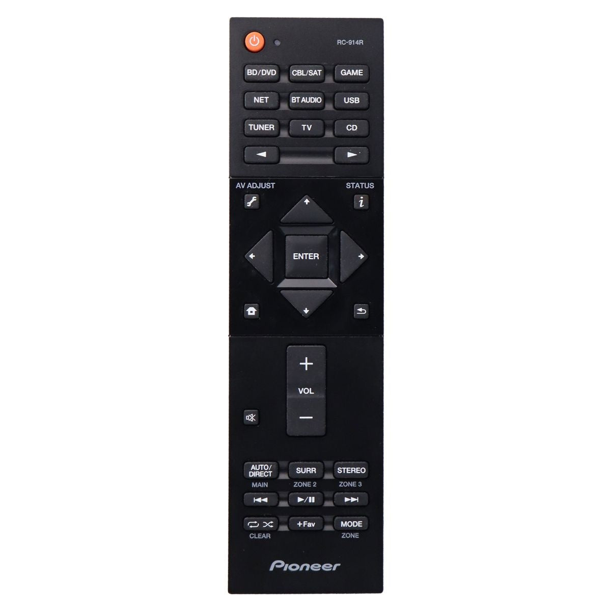 Pioneer OEM Remote Control - Black (RC-914R) TV, Video & Audio Accessories - Remote Controls Pioneer    - Simple Cell Bulk Wholesale Pricing - USA Seller