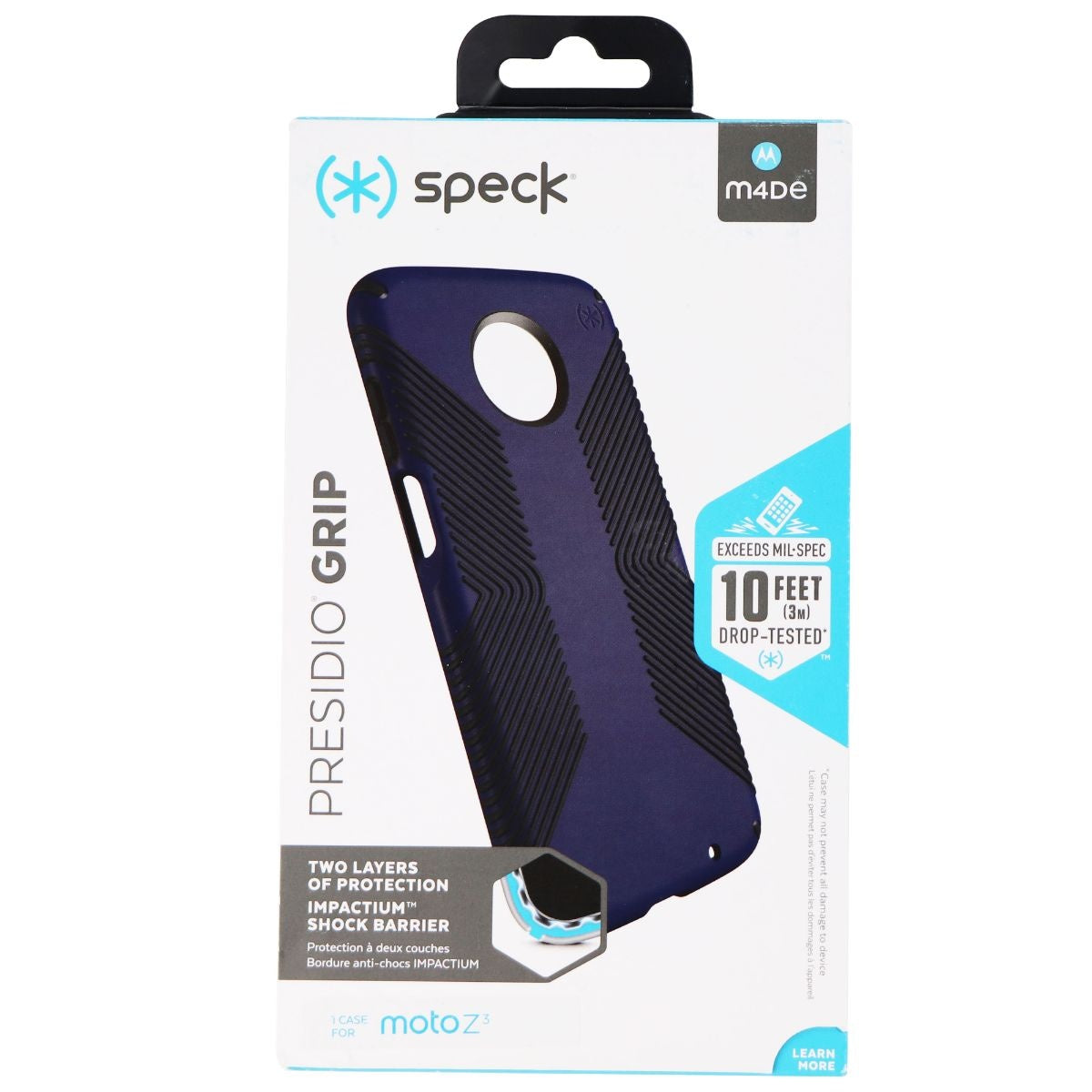 Speck Presidio Grip Case for Motorola Moto Z3 and Z3 Play - Eclipse Blue/Black Cell Phone - Cases, Covers & Skins Speck    - Simple Cell Bulk Wholesale Pricing - USA Seller