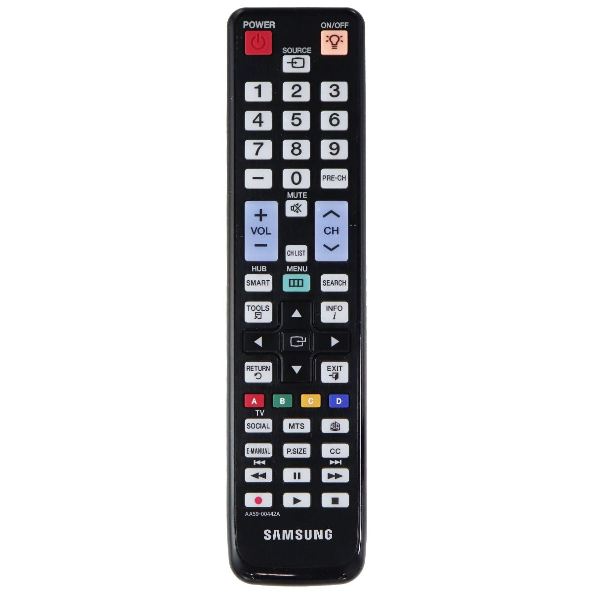 Samsung Remote Control (AA59-00442A) for Select Samsung TVs - Black TV, Video & Audio Accessories - Remote Controls Samsung    - Simple Cell Bulk Wholesale Pricing - USA Seller