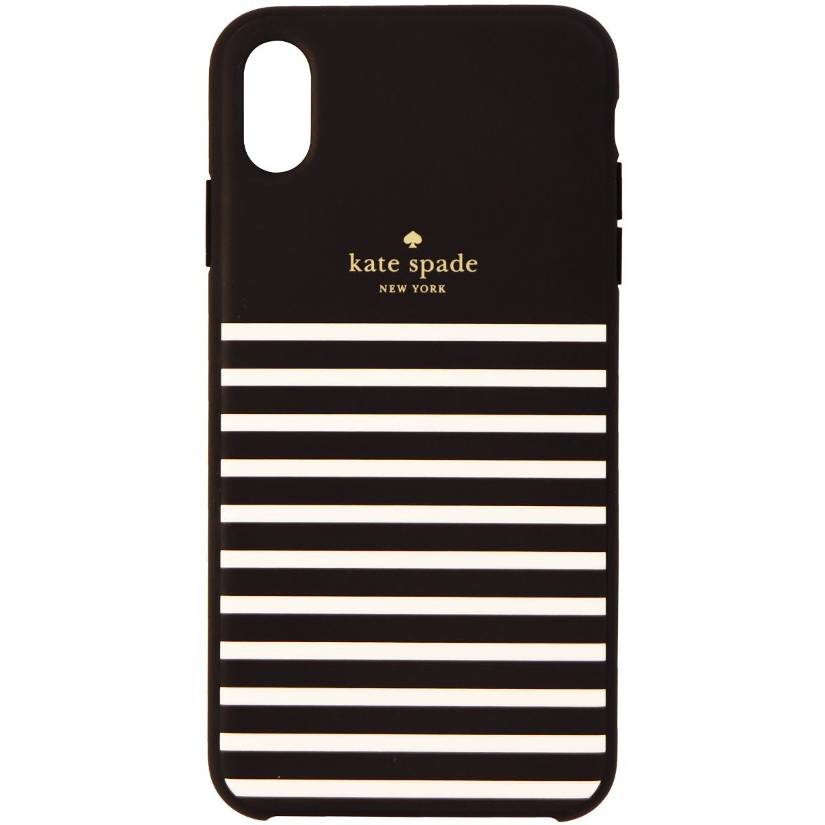 Kate Spade Soft Touch Case for Apple iPhone XS Max - Feeder Stripe Black/Cream Cell Phone - Cases, Covers & Skins Kate Spade    - Simple Cell Bulk Wholesale Pricing - USA Seller
