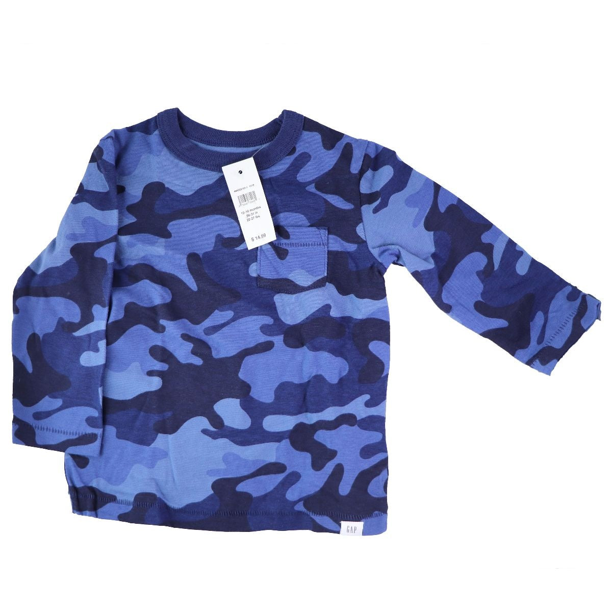 Baby GAP - Soft Long Sleeve Shirt & Pants (12-18 Months / 22-27lbs) - Blue Camo Other Sporting Goods GAP    - Simple Cell Bulk Wholesale Pricing - USA Seller