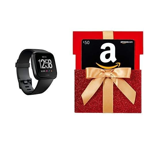 Fitbit Versa Smart Watch - Black/Black Aluminium (One Size) FB504GMBK Fitness Technology - Activity Trackers Fitbit    - Simple Cell Bulk Wholesale Pricing - USA Seller