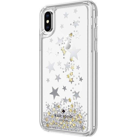 Kate Spade Liquid Glitter Hybrid Case for the Apple iPhone X - Clear w/ Stars Cell Phone - Cases, Covers & Skins Incipio    - Simple Cell Bulk Wholesale Pricing - USA Seller