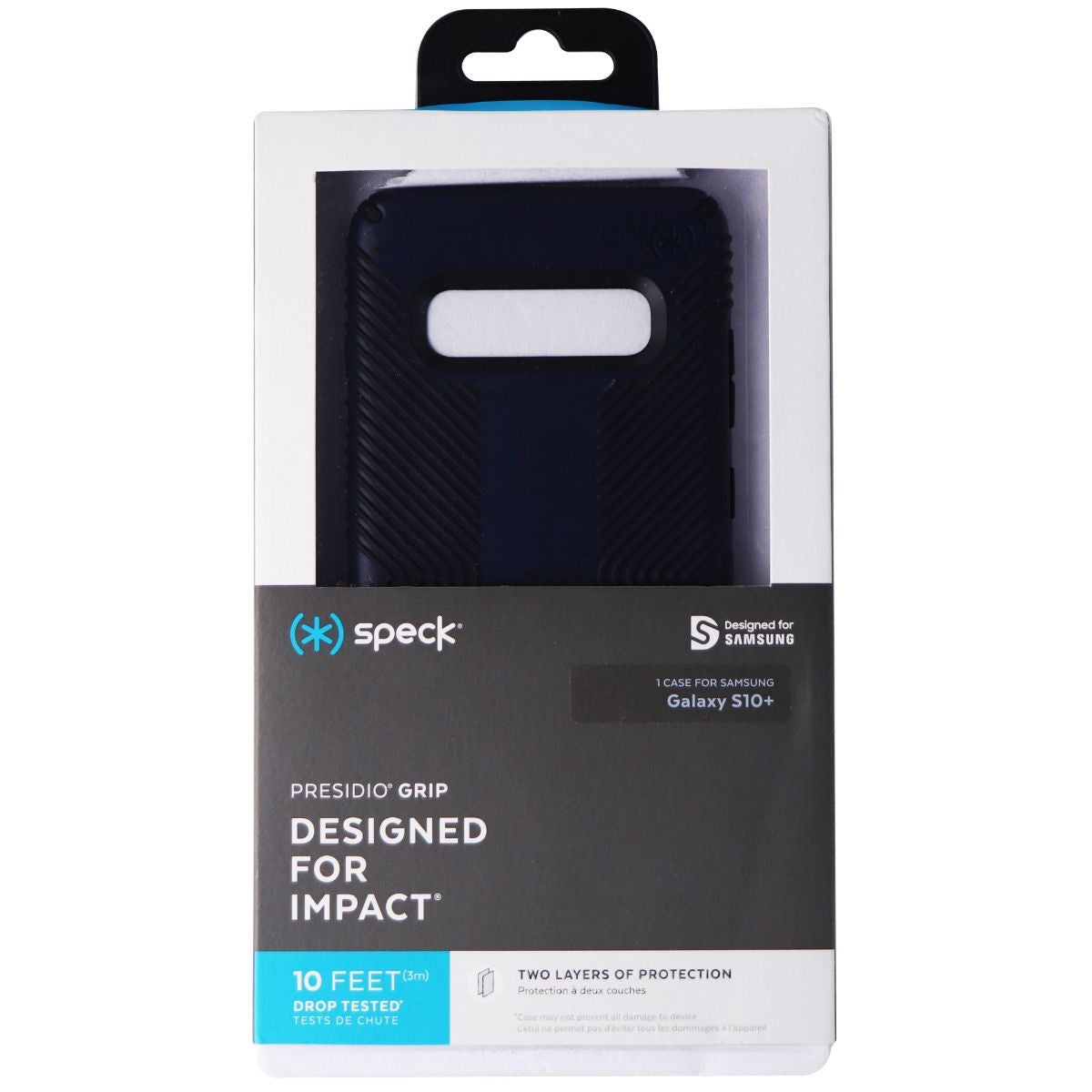 Speck Presidio Grip Series Case for Samsung Galaxy S10+ (Plus) - Eclipse Blue Cell Phone - Cases, Covers & Skins Speck    - Simple Cell Bulk Wholesale Pricing - USA Seller