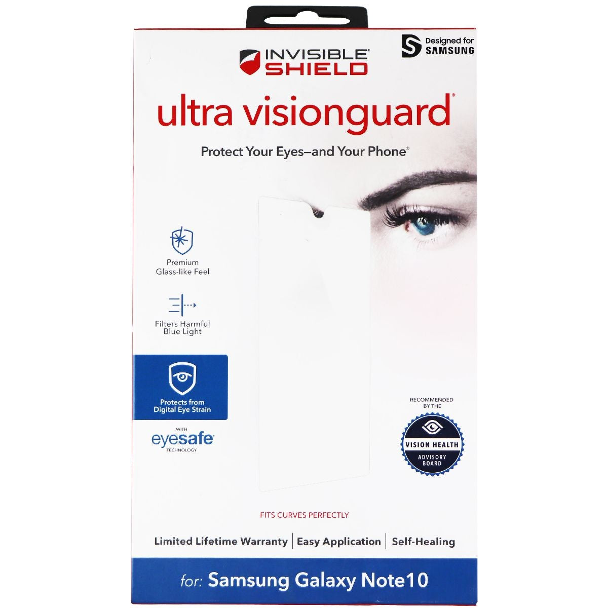 ZAGG InvisibleShield Ultra VisionGuard Screen Protector for Samsung Note 10 Cell Phone - Screen Protectors Zagg    - Simple Cell Bulk Wholesale Pricing - USA Seller