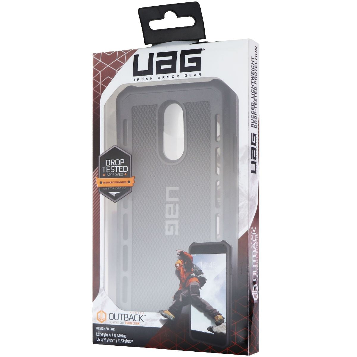 Urban Armor Gear Outback Lightweight Phone Case for LG Stylo 4 / Q Stylus Black Cell Phone - Cases, Covers & Skins Urban Armor Gear    - Simple Cell Bulk Wholesale Pricing - USA Seller