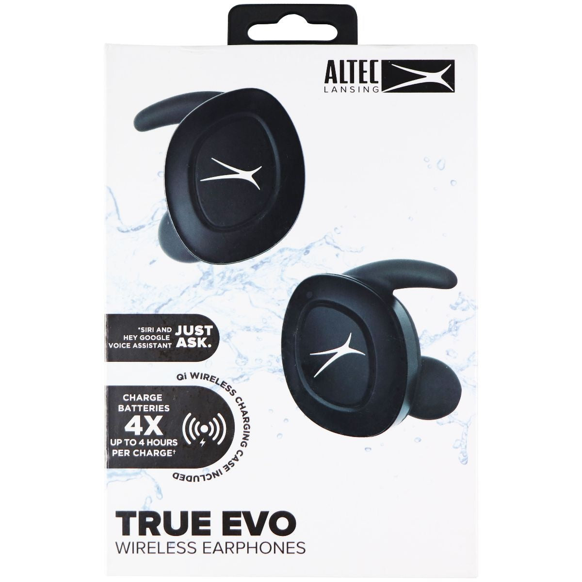 Altec Lansing MZX658 True Evo Waterproof Bluetooth Earphones with Case - Black Portable Audio - Headphones Altec Lansing    - Simple Cell Bulk Wholesale Pricing - USA Seller