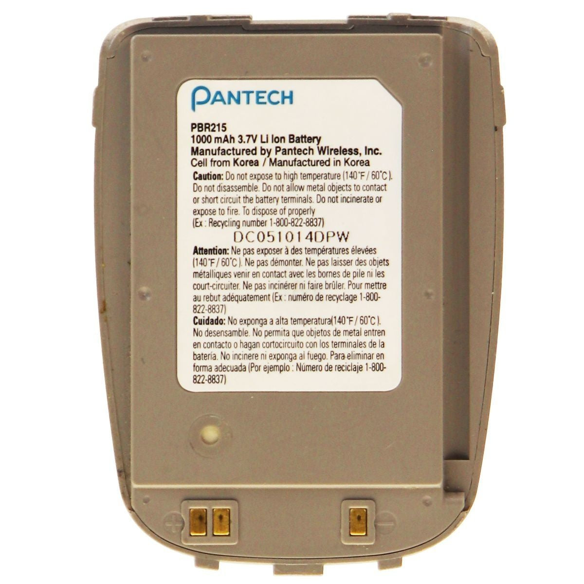 OEM Pantech PBR215 1000 mAh Replacement Battery for CDM 8914 Cell Phone - Batteries Pantech    - Simple Cell Bulk Wholesale Pricing - USA Seller