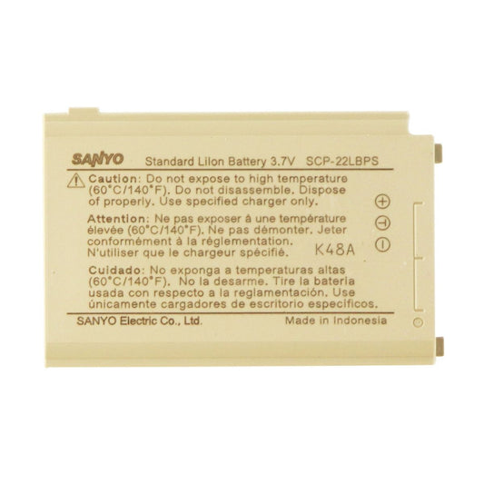 Sanyo Standard Li-ion Battery (SCP-22LBPS) 3.7V for SCP-7050 SCP-8400 Cell Phone - Batteries Sanyo    - Simple Cell Bulk Wholesale Pricing - USA Seller