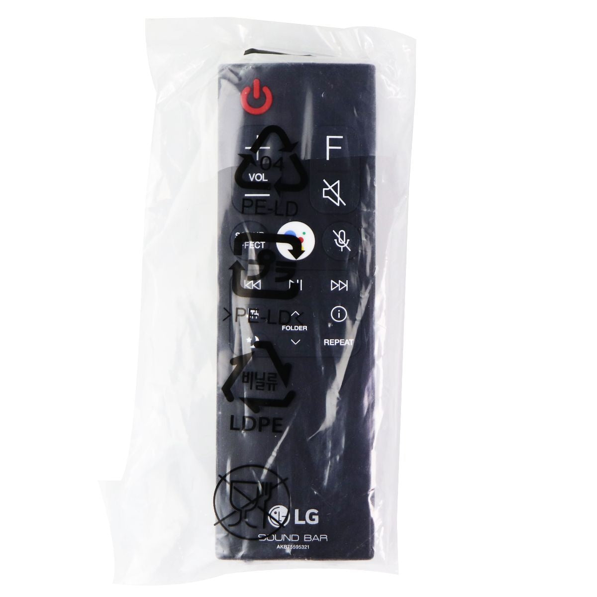 LG Remote Control (AKB75595321) for Select LG Sound Bars - Black TV, Video & Audio Accessories - Remote Controls LG    - Simple Cell Bulk Wholesale Pricing - USA Seller