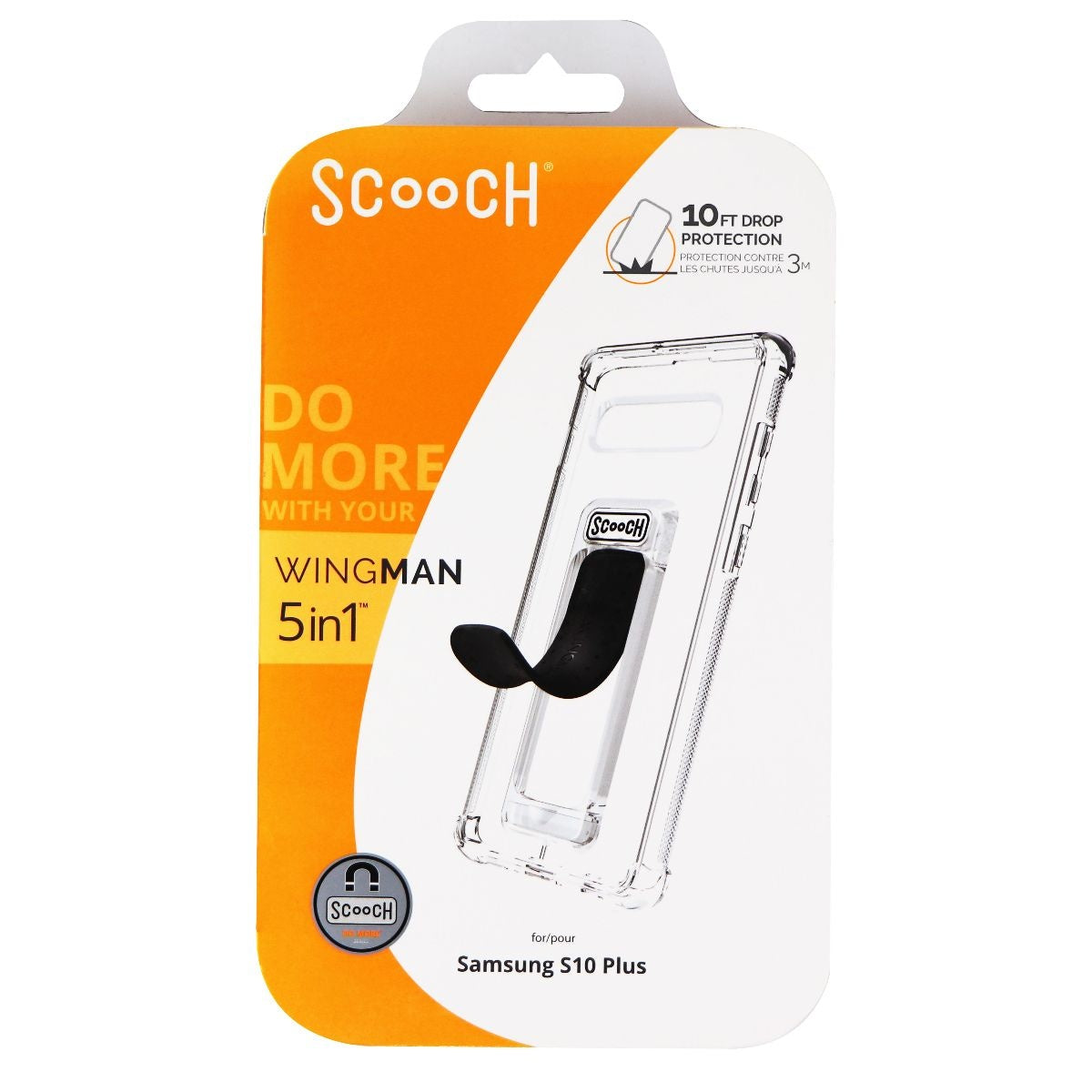 Scooch Wingman Series 5 in 1 Case with Kickstand for Galaxy (S10+) - Clear Cell Phone - Cases, Covers & Skins Scooch    - Simple Cell Bulk Wholesale Pricing - USA Seller