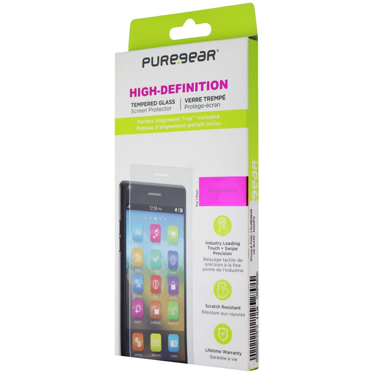 PureGear (62524PG) Screen Protector for Google Pixel 3 - Clear Cell Phone - Screen Protectors PureGear    - Simple Cell Bulk Wholesale Pricing - USA Seller