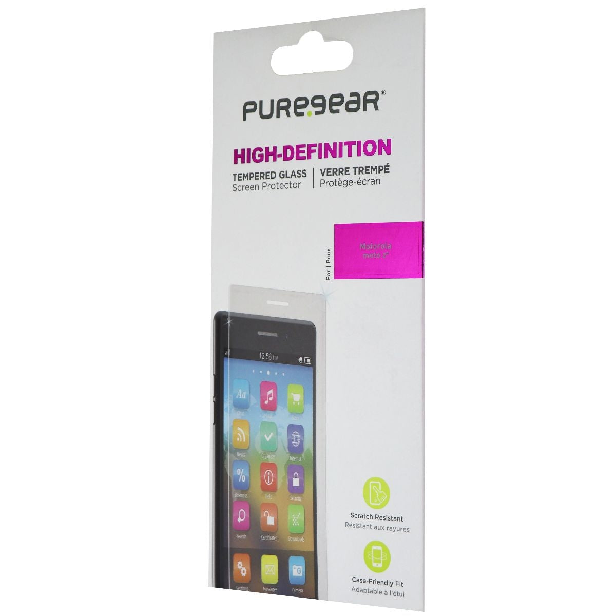 PureGear High-Definition Tempered Glass Screen for Motorola Moto Z4 - Clear Cell Phone - Screen Protectors PureGear    - Simple Cell Bulk Wholesale Pricing - USA Seller