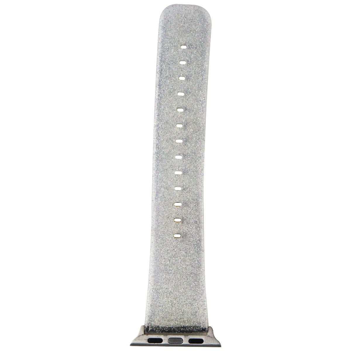 Apple Watch (38mm) Rubber Watch Band - Clear/Glitter Smart Watch Accessories - Watch Bands Unbranded    - Simple Cell Bulk Wholesale Pricing - USA Seller