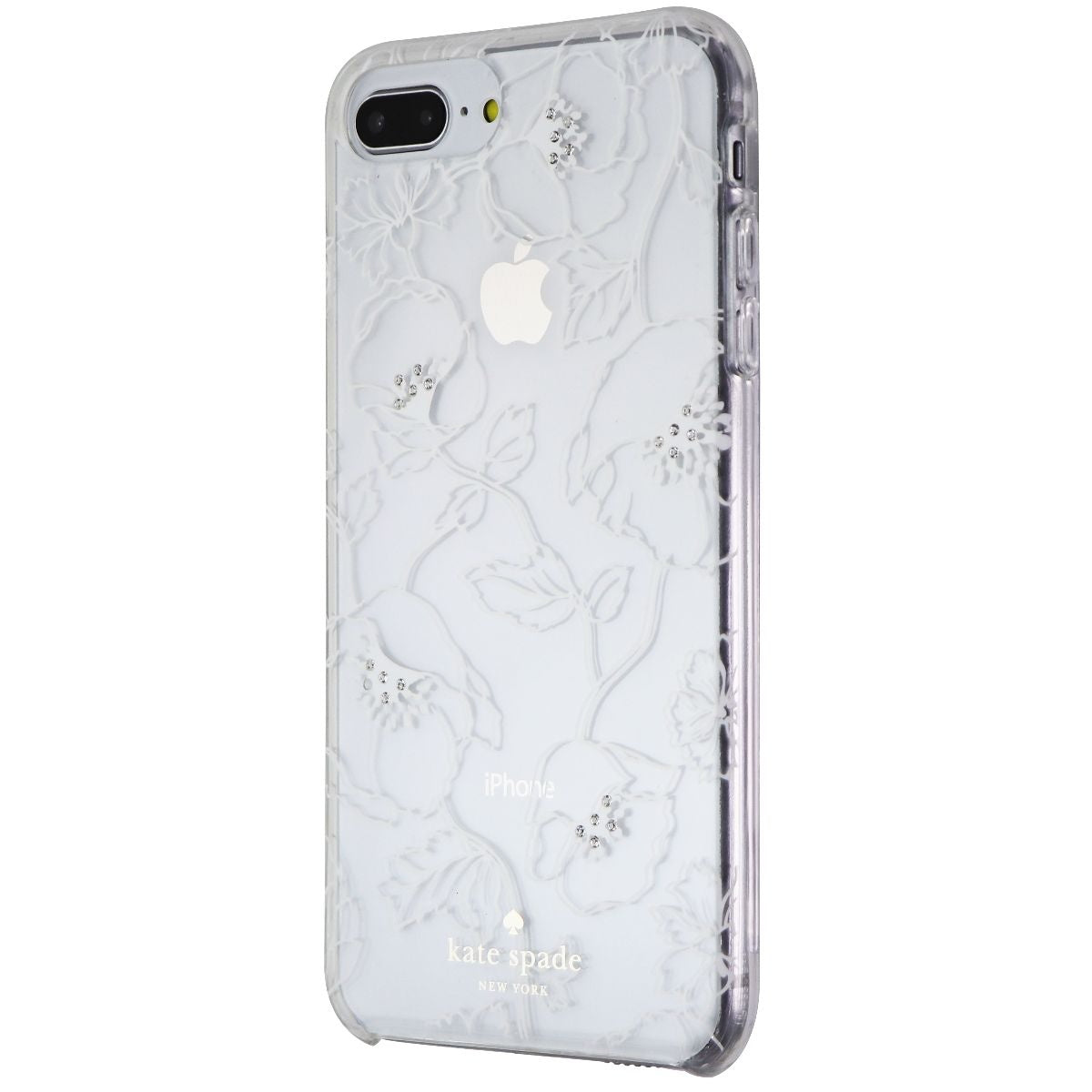 Kate Spade Case for iPhone 8 Plus/7 Plus/6s Plus - White Dreamy Floral/Gems Cell Phone - Cases, Covers & Skins Kate Spade New York    - Simple Cell Bulk Wholesale Pricing - USA Seller
