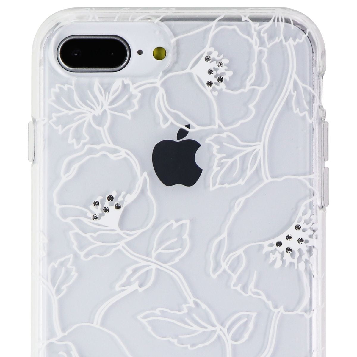 Kate Spade Case for iPhone 8 Plus/7 Plus/6s Plus - White Dreamy Floral/Gems Cell Phone - Cases, Covers & Skins Kate Spade New York    - Simple Cell Bulk Wholesale Pricing - USA Seller