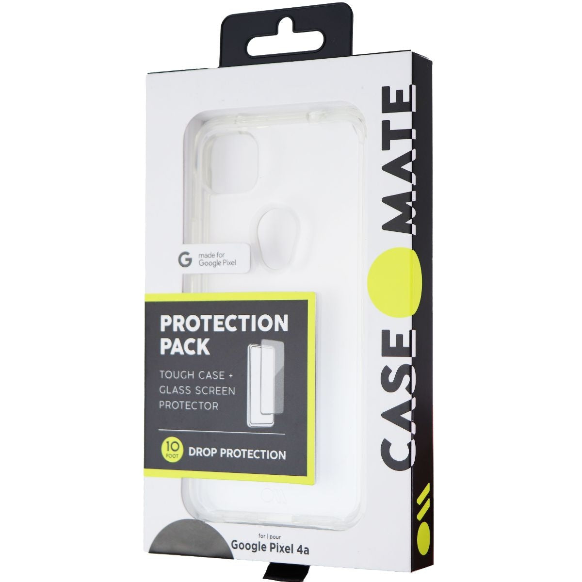 Case-Mate Tough Case + Glass Screen Protector for Google Pixel 4a - Clear Cell Phone - Cases, Covers & Skins Case-Mate    - Simple Cell Bulk Wholesale Pricing - USA Seller