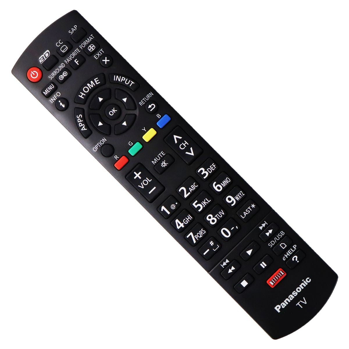 Panasonic Remote Control (N2QAYB000837) for Select Panasonic TVs - Black TV, Video & Audio Accessories - Remote Controls Panasonic    - Simple Cell Bulk Wholesale Pricing - USA Seller