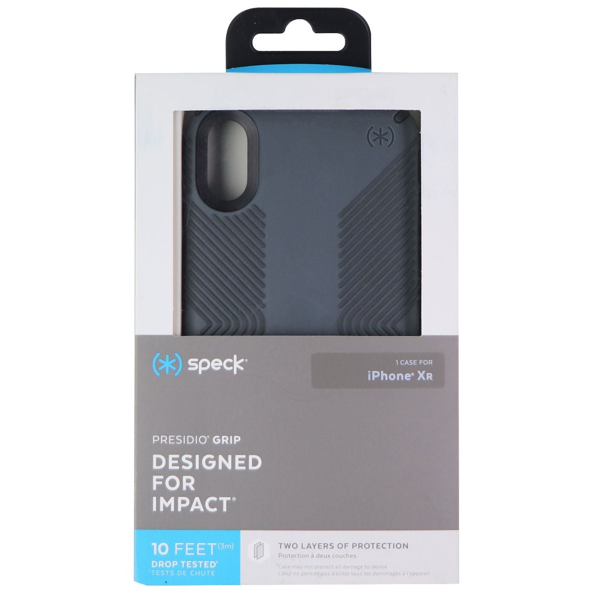 Speck Presidio Grip Case for Apple iPhone XR - Graphite Gray/Charcoal Gray Cell Phone - Cases, Covers & Skins Speck    - Simple Cell Bulk Wholesale Pricing - USA Seller