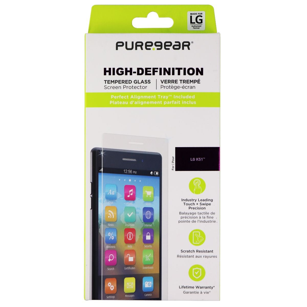 PureGear High-Definition Tempered Glass for LG K51 - Clear Cell Phone - Screen Protectors PureGear    - Simple Cell Bulk Wholesale Pricing - USA Seller